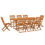 Set da Pranzo da Giardino 9 pz 220x90x75 cm Massello di Acacia