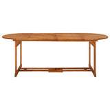 Set da Pranzo da Giardino 9 pz 220x90x75 cm Massello di Acacia