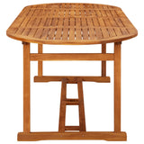 Set da Pranzo da Giardino 9 pz 220x90x75 cm Massello di Acacia