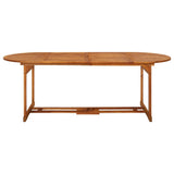 Set da Pranzo da Giardino 11 pz 220x90x75 cm Massello di Acacia