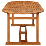 Set da Pranzo da Giardino 11 pz 220x90x75 cm Massello di Acacia