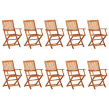 Set da Pranzo da Giardino 11 pz 280x90x75 cm Massello di Acacia