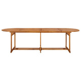 Set da Pranzo da Giardino 11 pz 280x90x75 cm Massello di Acacia