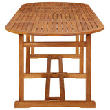 Set da Pranzo da Giardino 11 pz 280x90x75 cm Massello di Acacia