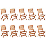 Set da Pranzo da Giardino 11 pz 280x90x75 cm Massello di Acacia