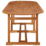 Set da Pranzo da Giardino 11 pz 280x90x75 cm Massello di Acacia