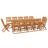 Set da Pranzo da Giardino 13 pz 280x90x75 cm Massello di Acacia