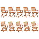 Set da Pranzo da Giardino 11 pz 220x90x75 cm Massello di Acacia