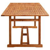 Set da Pranzo da Giardino 11 pz 220x90x75 cm Massello di Acacia