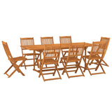 Set da Pranzo da Giardino 9 pz 220x90x75 cm Massello di Acacia