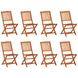 Set da Pranzo da Giardino 9 pz 220x90x75 cm Massello di Acacia
