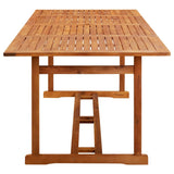 Set da Pranzo da Giardino 11 pz 220x90x75 cm Massello di Acacia
