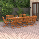 Set da Pranzo da Giardino 13 pz 280x90x75 cm Massello di Acacia