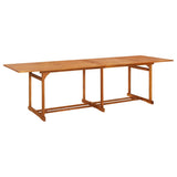 Set da Pranzo da Giardino 11 pz 280x90x75 cm Massello di Acacia