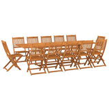 Set da Pranzo da Giardino 13 pz 280x90x75 cm Massello di Acacia