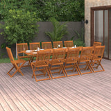 Set da Pranzo da Giardino 13 pz 280x90x75 cm Massello di Acacia
