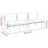 Set Divani da Giardino 4 pz con Cuscini in Massello di Acacia