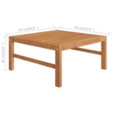 Set Divani da Giardino 4pz Cuscini Grigi Legno Massello di Teak