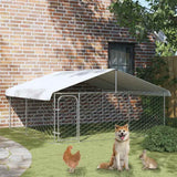 Gabbia per Cani da Esterno con Tetto 300x300x150 cm