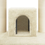 Albero per Gatti con Pali Tiragraffi in Sisal Crema 110 cm
