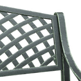 Panchina da Giardino 102 cm in Alluminio Pressofuso Verde