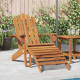 Sedia da Giardino Adirondack con Poggiapiedi Massello di Acacia