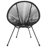 Set da Pranzo per Giardino 3 pz Nero