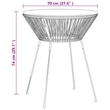 Set da Pranzo per Giardino 3 pz Nero