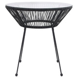 Set da Pranzo per Giardino 5 pz Nero