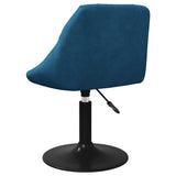 Sedia da Pranzo Blu in Velluto