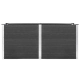 Fioriera Rialzata da Giardino 200x50x91 cm in WPC Grigio