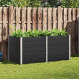 Fioriera Rialzata da Giardino 200x100x91 cm in WPC Grigio