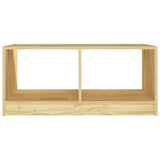 Tavolino da Salotto 75x50x33,5 cm Legno Massello di Pino