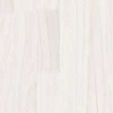 Tavolino da Salotto Bianco 75x50x33,5 cm Legno Massello di Pino