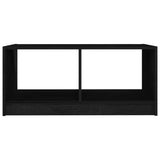 Tavolino da Salotto Nero 75x50x33,5 cm Legno Massello di Pino