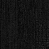 Tavolino da Salotto Nero 75x50x33,5 cm Legno Massello di Pino