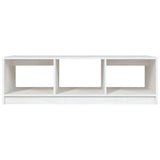 Tavolino da Salotto Bianco 110x50x34 cm Legno Massello di Pino