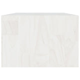Tavolino da Salotto Bianco 110x50x34 cm Legno Massello di Pino