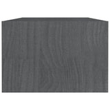 Tavolino da Salotto Grigio 110x50x34 cm Legno Massello di Pino