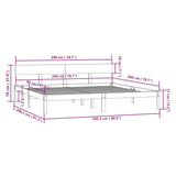 Giroletto senza Materasso in Legno Massello 200x200 cm
