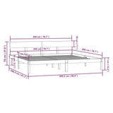 Giroletto Grigio in Legno Massello di Pino 200x200 cm