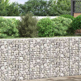 Fioriere Rialzate a Gabbione 3 pz 30x30x100 cm in Ferro