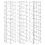 Fioriere Rialzate a Gabbione 3 pz 30x30x150 cm in Ferro
