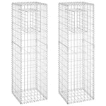 Cesti a Gabbione a Torre 2 pz 40x40x140 cm in Ferro