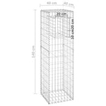 Cesti a Gabbione a Torre 2 pz 40x40x140 cm in Ferro