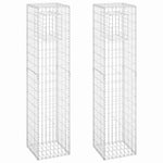 Cesti a Gabbione a Torre 2 pz 40x40x180 cm in Ferro