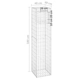 Cesti a Gabbione a Torre 2 pz 40x40x180 cm in Ferro