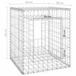 Cesti a Gabbione a Torre 2 pz 50x50x60 cm in Ferro