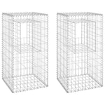 Cesti a Gabbione a Torre 2 pz 50x50x100 cm in Ferro