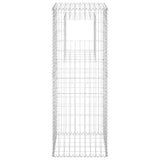 Cesto a Gabbione a Torre 50x50x140 cm in Ferro